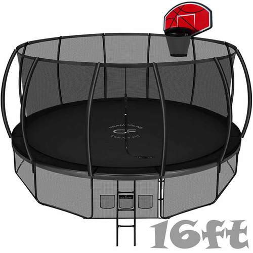 Батут CLEAR FIT SpaceHop с баскетбольным кольцом (фото, Батут CLEAR FIT SpaceHop с баскетбольным кольцом 16 ft)