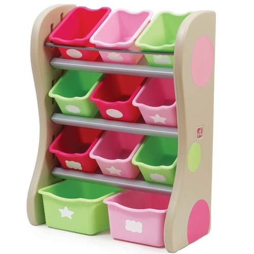 Центр хранения STEP2 Розовый для игрушек (фото, 11 разноцветных ящиков для игрушек и книжек)