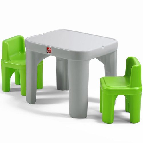 Столик со стульями STEP2 Мой размер (фото, Пластиковый детский столик с двумя стульями STEP2)