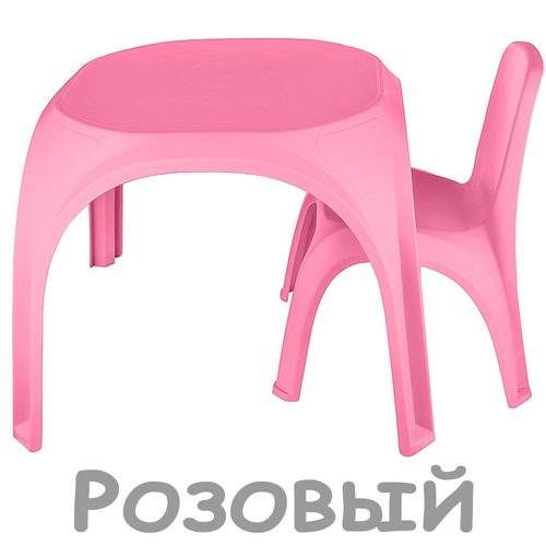 Столик со стулом KETT-UP Осьминожка, комплект (фото, Комплект детской мебели KETT-UP Осьминожка - розовый)